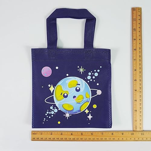 Miniatura 5 de BANBALLON 20 bolsas de recuerdo para fiesta del espacio exterior, bolsas de regalo espaciales, bolsas de regalo para niños, sistema solar galáctico,