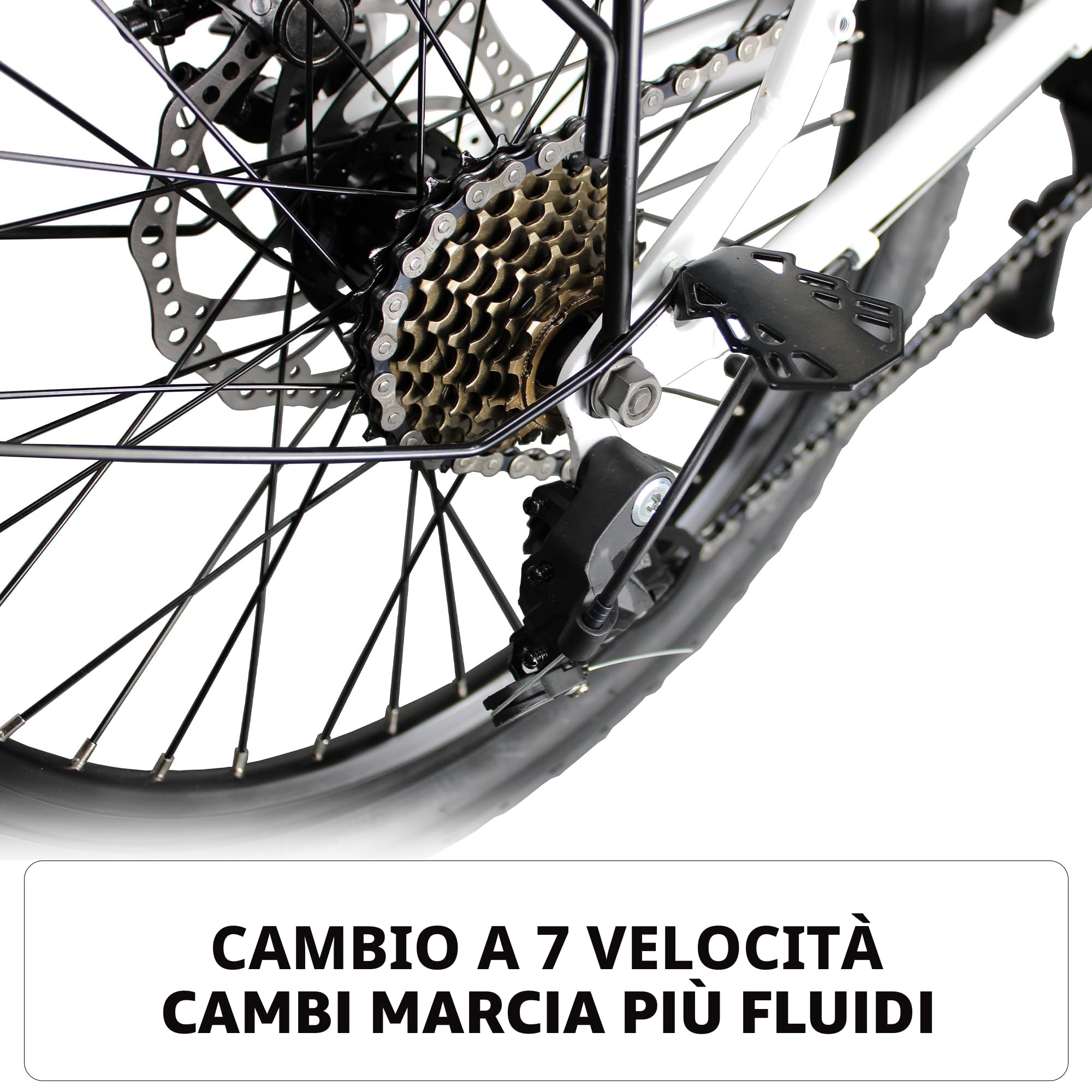 Bicicletta tandem, bicicletta pieghevole per tre persone, materiale in acciaio ad alto tenore di carbonio, resistente alla ruggine e durevole