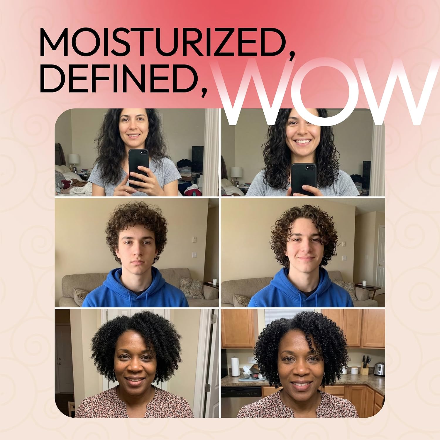 SUNATORIA Curl Cream — Lightweight Anti-Frizz Curl Defining Cream for Curly & Wavy Hair, Hydrating Leave-In Styling with Macadamia, Argan & Castor Oil, Vegan, Crema para Rizos, 6.8 fl oz