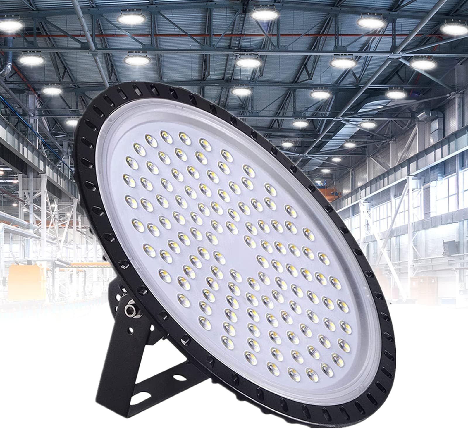 UFO LED High Bay Lights 300W, Super Bright 30000LM, 6500K Daylight, Waterproof, LED High Bay Light for Factory Warehouse Workshop