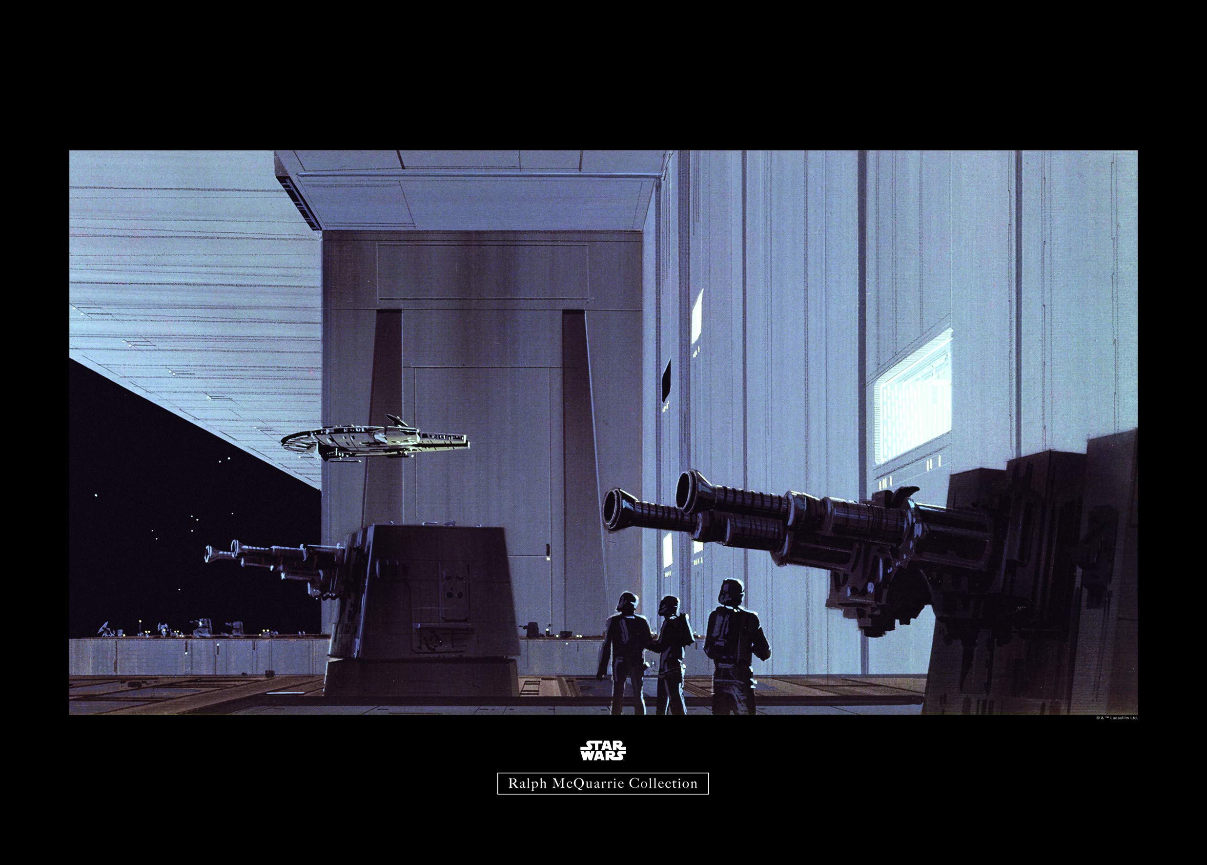 Komar Wall Picture | Star Wars Classic RMQ Death Star Hangar | Children's Room Decoration Art Print | Without Frame | WB131-70x50 | Size: 70 x 50 cm (Width x Height)