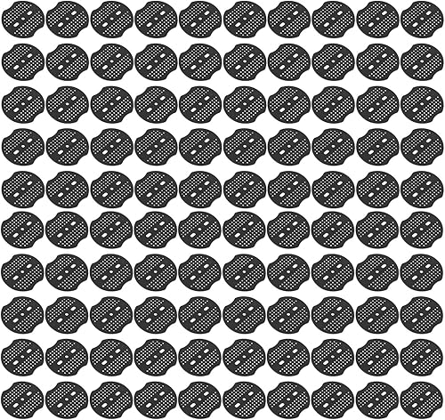 Asixxsix Junta de estacas de jardín, diseño de 2 agujeros, junta de plástico para grapas de paisaje, sujeción resistente, almohadilla negra