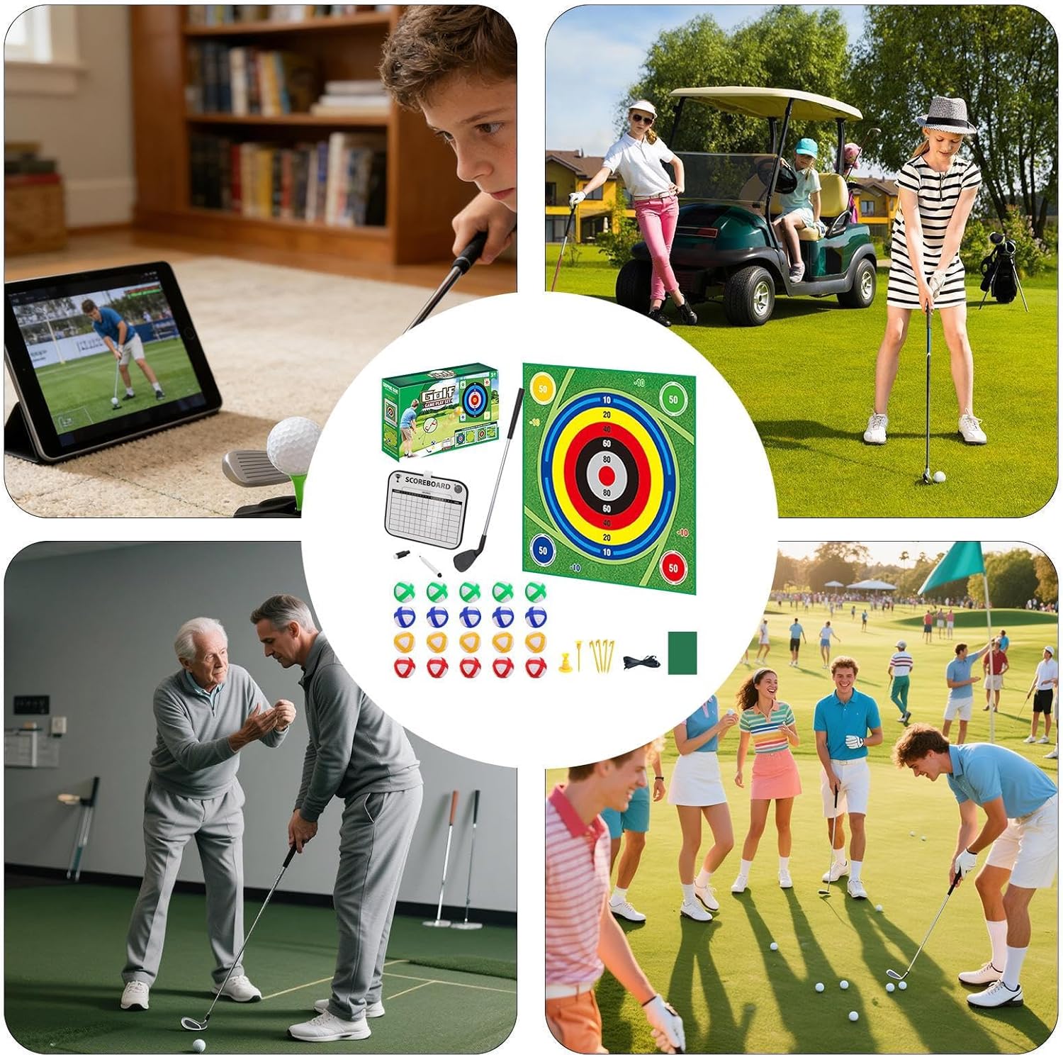 قميص كتان للرجال بأكمام طويلة - スティッキーヒッティングパッド - 20 個 の ボール 付き 両面