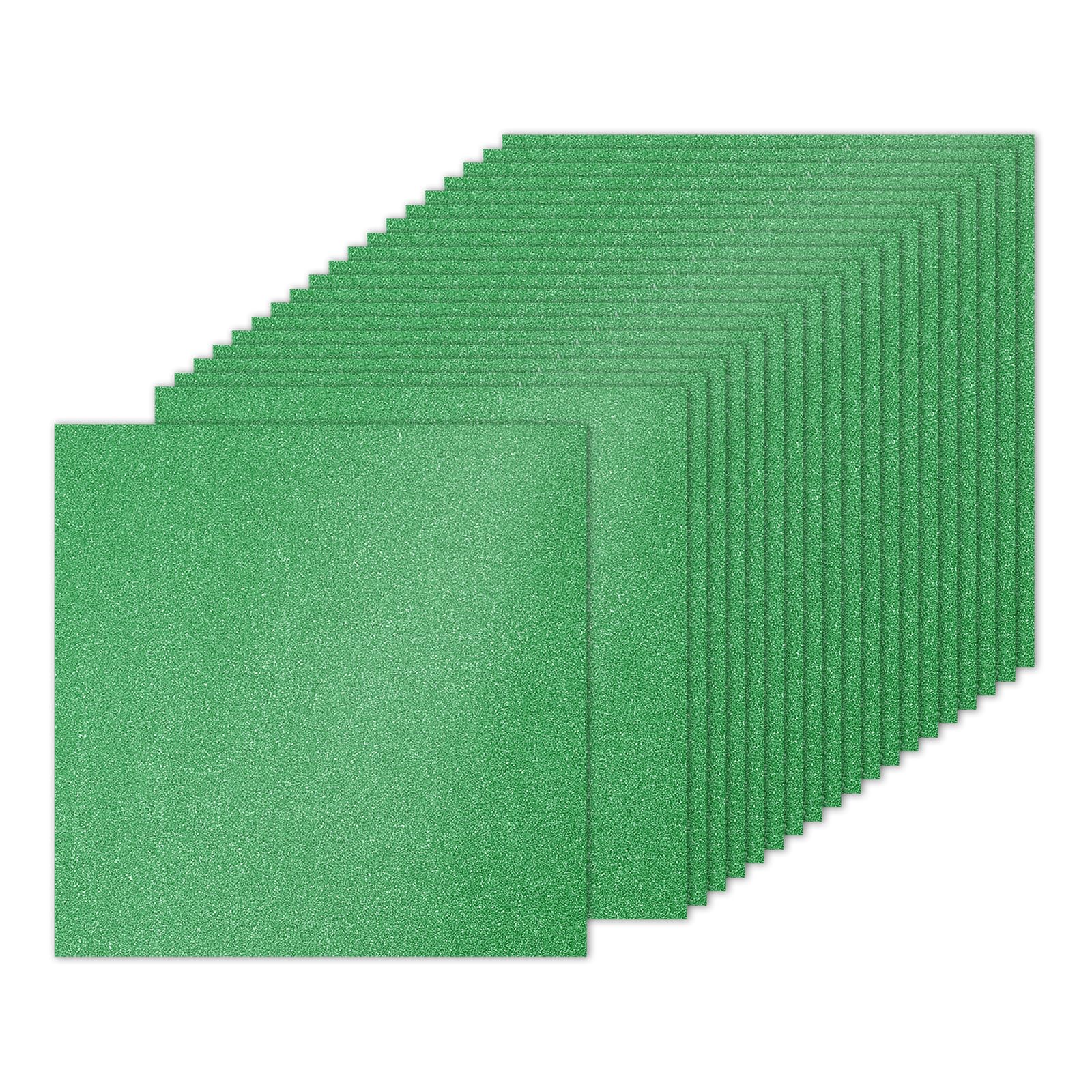 PATIKIL 20 Sheets Green Glitter Cardstock 10 x 10 in