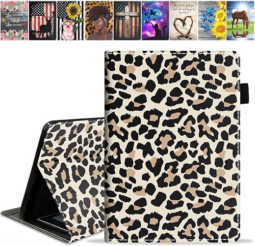 Funda para tableta Yaxa Kindle Fire 7 (pantalla de 7 pulgadas, 12ª generación, versión 2022), funda de piel sintética de alta calidad