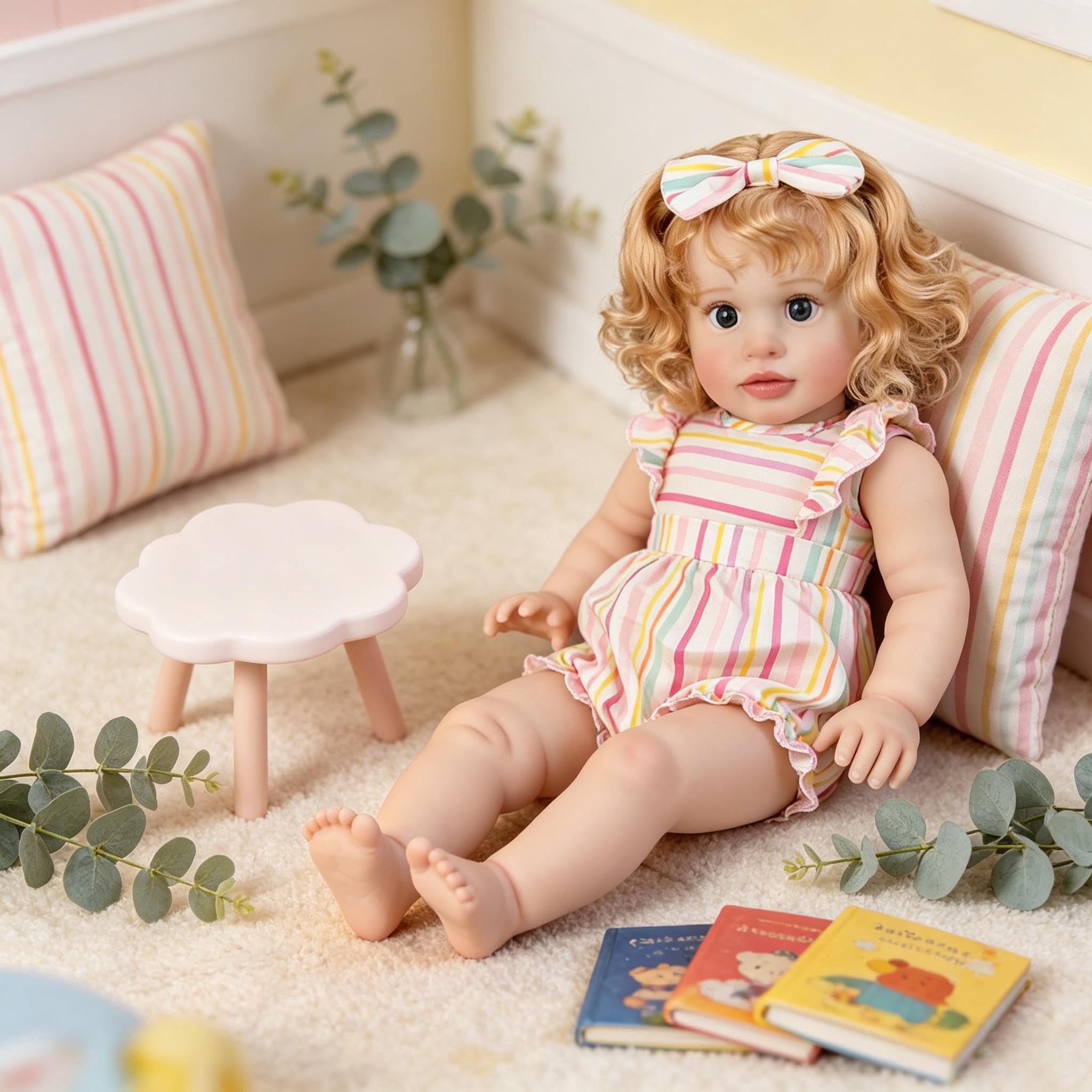 Muñeca Realistas Reborn Niña 26 Pulgadas 66 cm Muñecas Bebé Reborn Tamaño Grande, Muñeco de Bebé Realista Cuerpo De Tela Suave, Que se ve Real Recién Nacido Muñeca para Niños