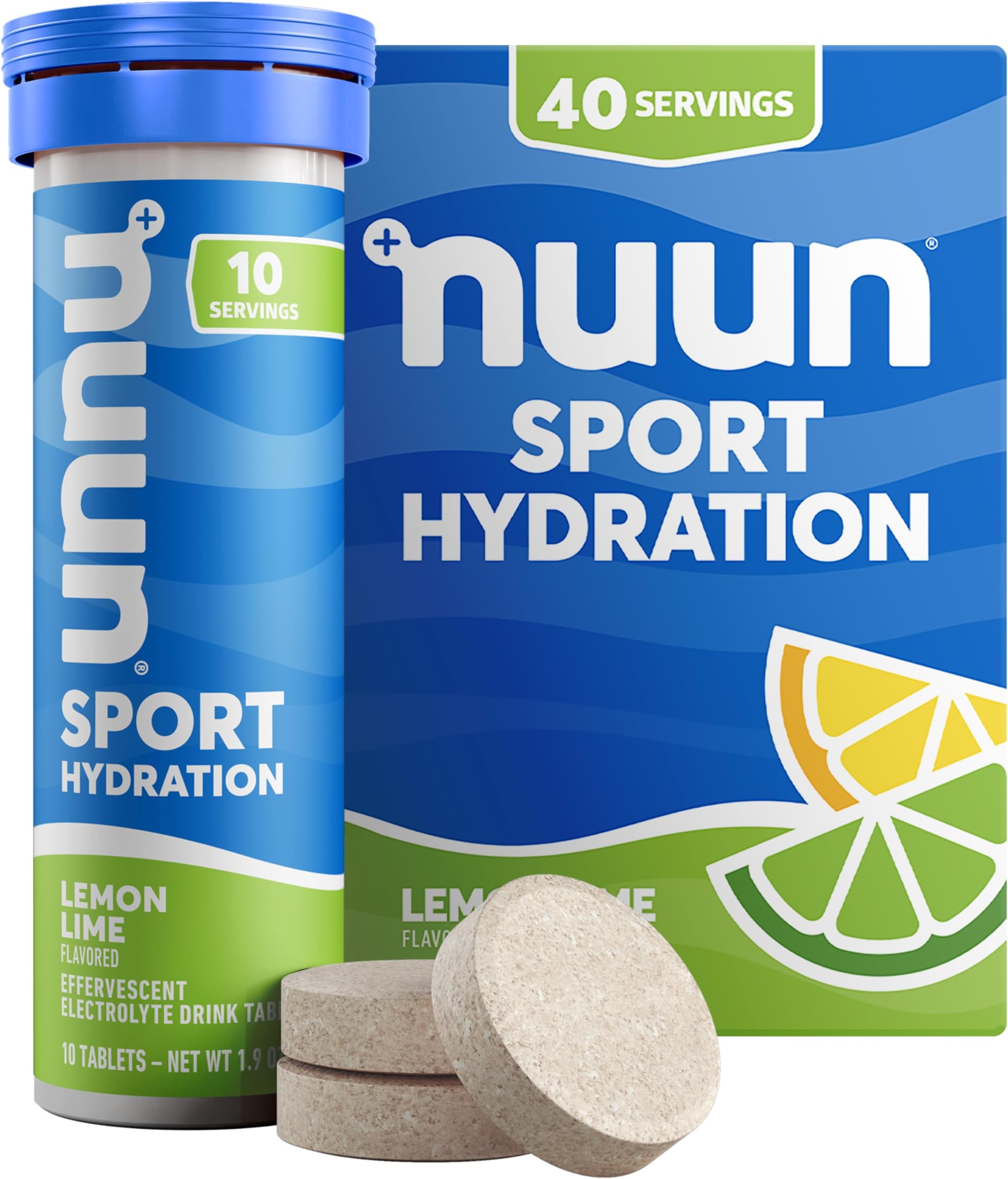 Nuun Active Hydration, Electrolyte Enhanced Drink Tablets, Lemon+Lime (4 Tubes/12 Tabs Per Tube) by Nuun Active Hydration [並行輸入品]
