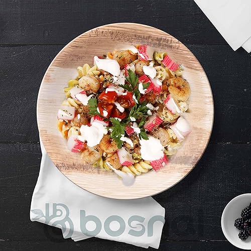 Miniatura 10 de Platos biodegradables de hoja de palma, 4 pulgadas, cuadrados, 25 piezas, compostables, estilo de bambú y madera, apilables, grado restaurante,