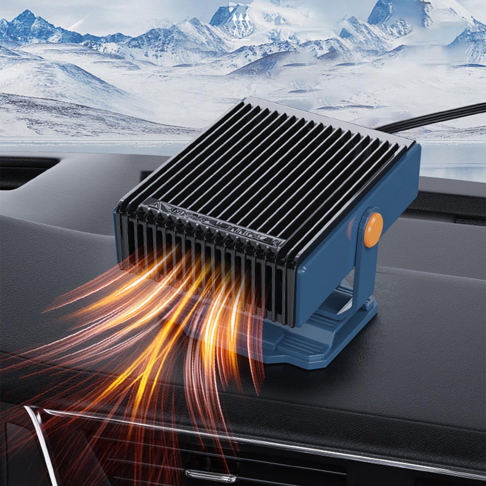 Chauffage de Voiture, 12 V 150 W Réchauffeur de Voiture Portable Allume Cigare 2 en 1 Chauffage Refroidissement Ventilateur Degivreur Pare Brise pour Toutes Les Voitures