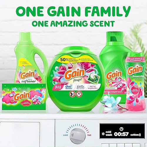 Miniatura 6 de Gain flings Laundry Detergent Soap Pacs HE Compatible 112 ct Long Lasting Scent Spring Daydream