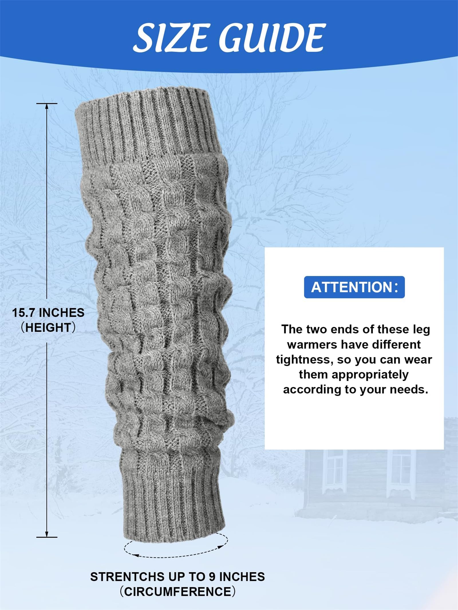 Calentadores de piernas cálidos de invierno para mujer, de forro polar grueso, calentadores de piernas de punto para invierno, cálidos y largos, calentadores de piernas forrados de punto trenzado