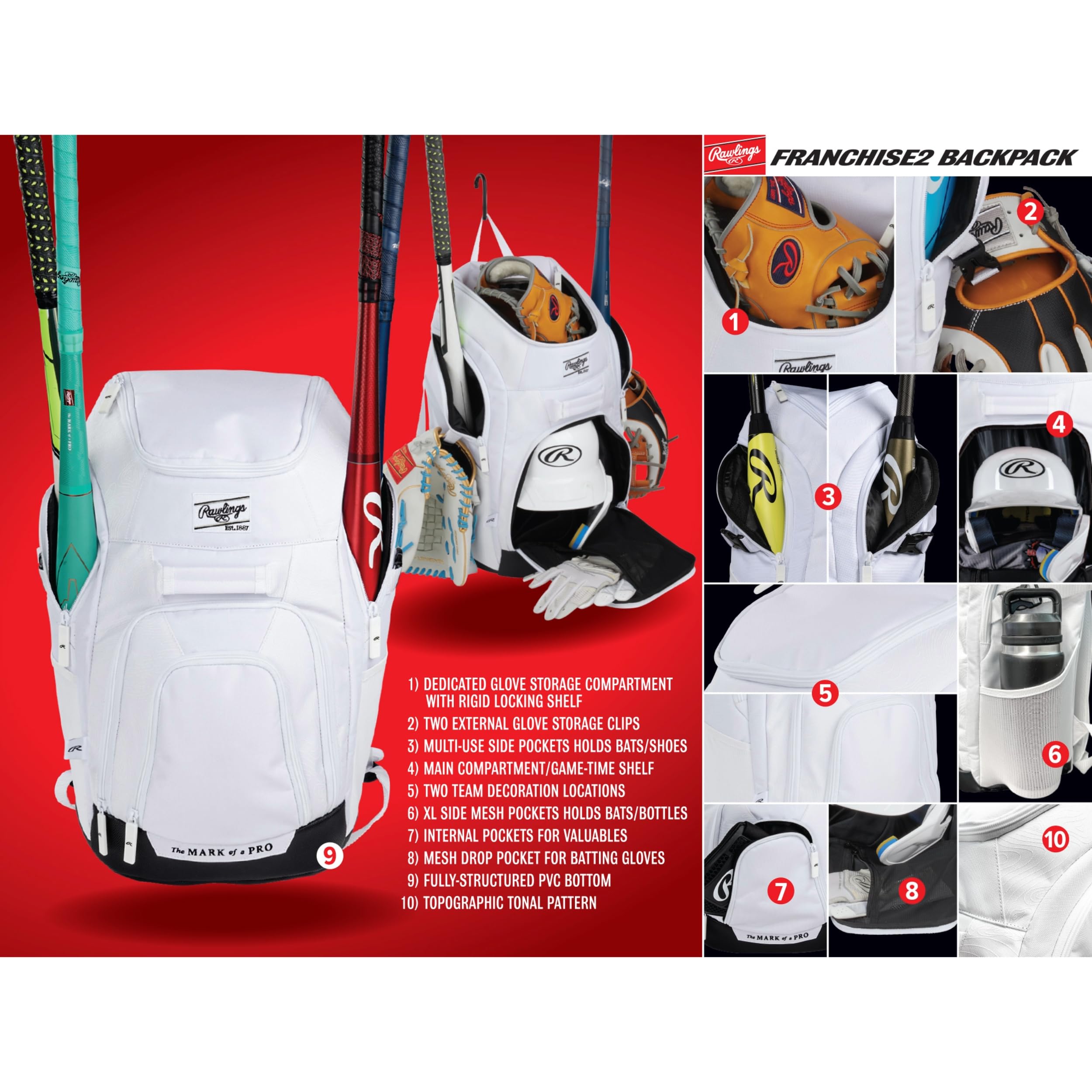 amazon rawlings leather backpack | FRANCHISE 2.0 PLAYERS JanSport Right Pack Backpack REMOVE Colour:343