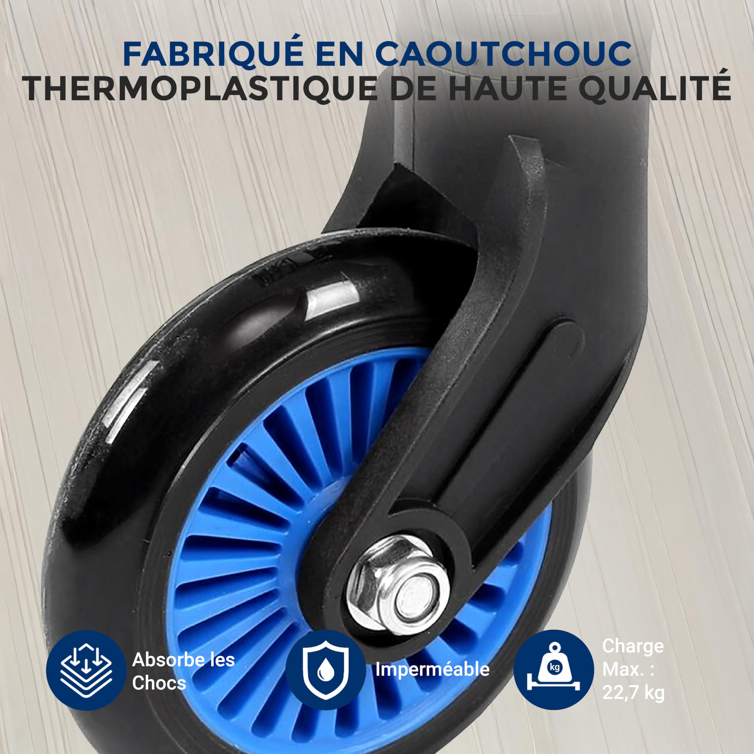 SereneLife Chariot de Courses - Caddie de Courses Pliable avec Roues