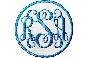Monogram Vine Font Circle Patch