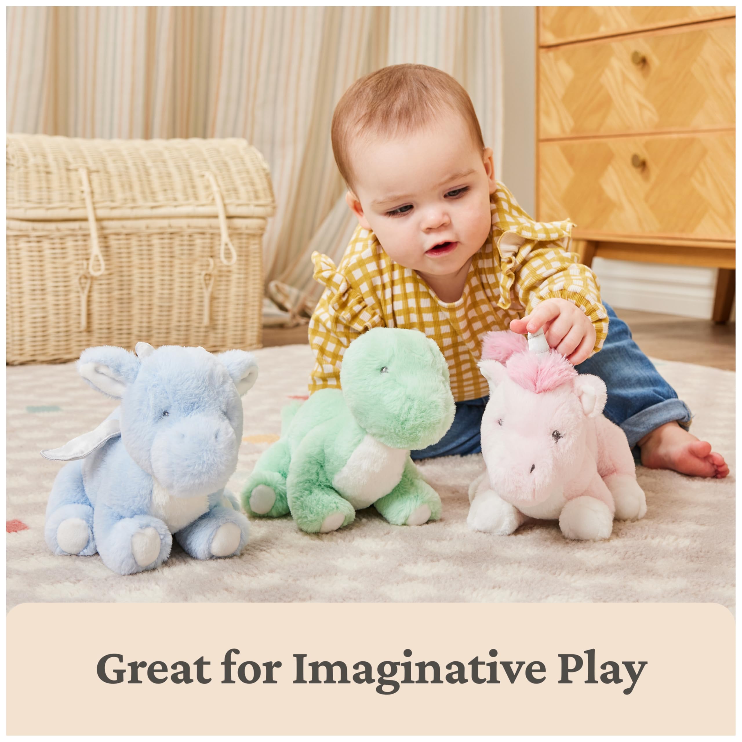 GUND Baby Alora - Peluche a forma di unicorno, per neonati e bambini, rosa, 25,4 cm