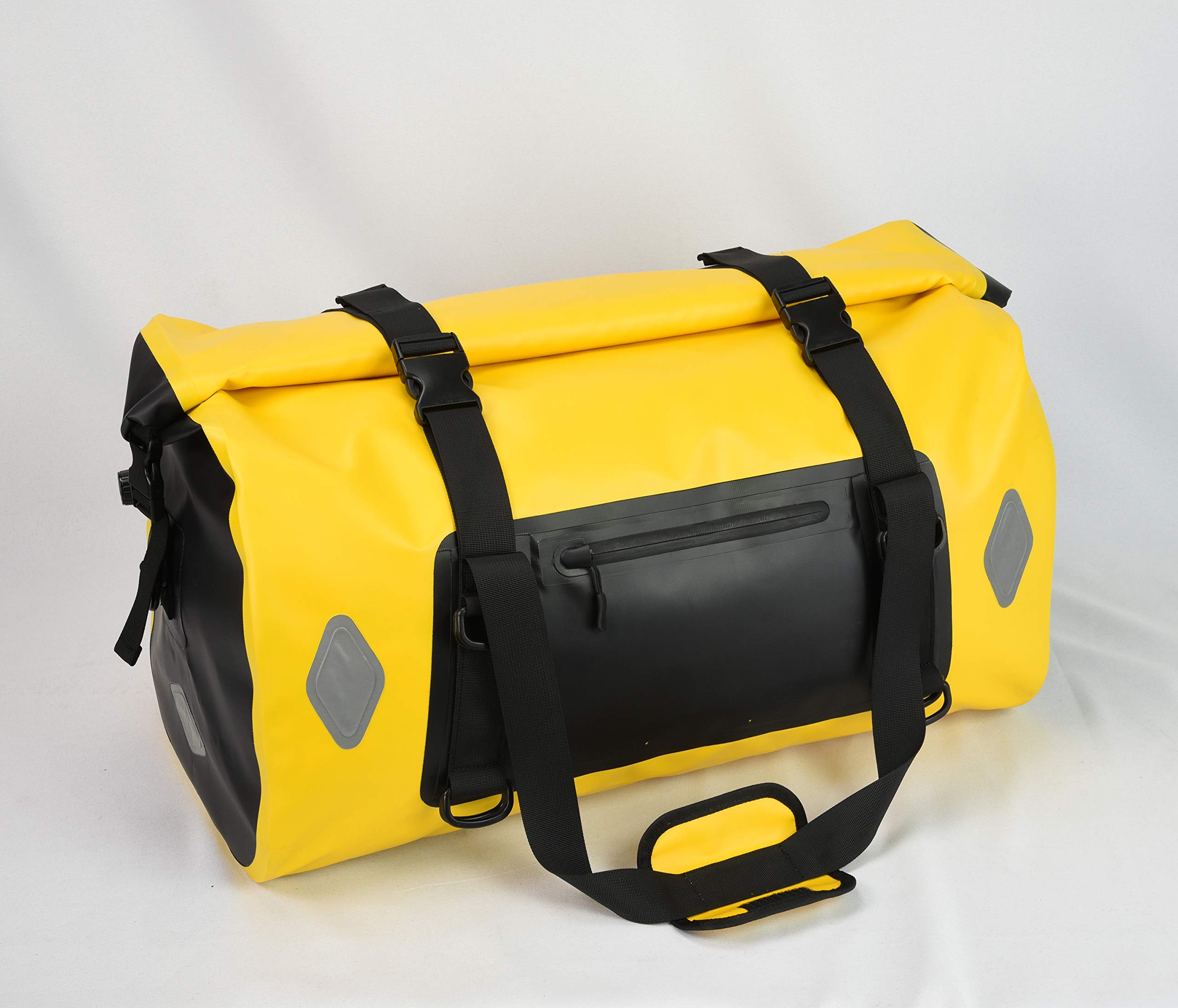 WILD HEART Sac de moto pour voyage, moto, cyclisme, randonnée, camping (jaune, 66 l)