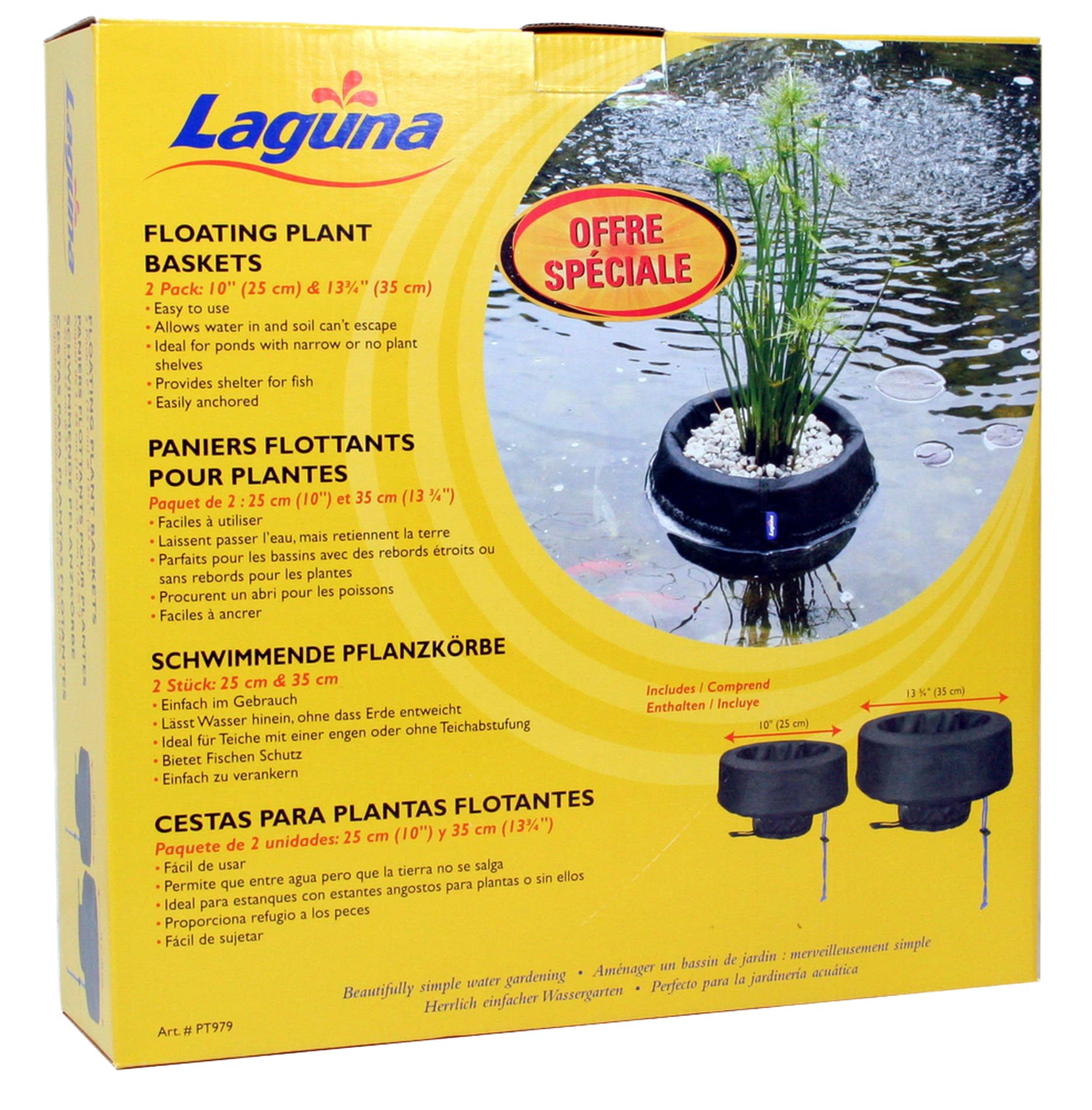 Laguna Floating Plant Basket Kit, 10" and 14", Black (PT979)