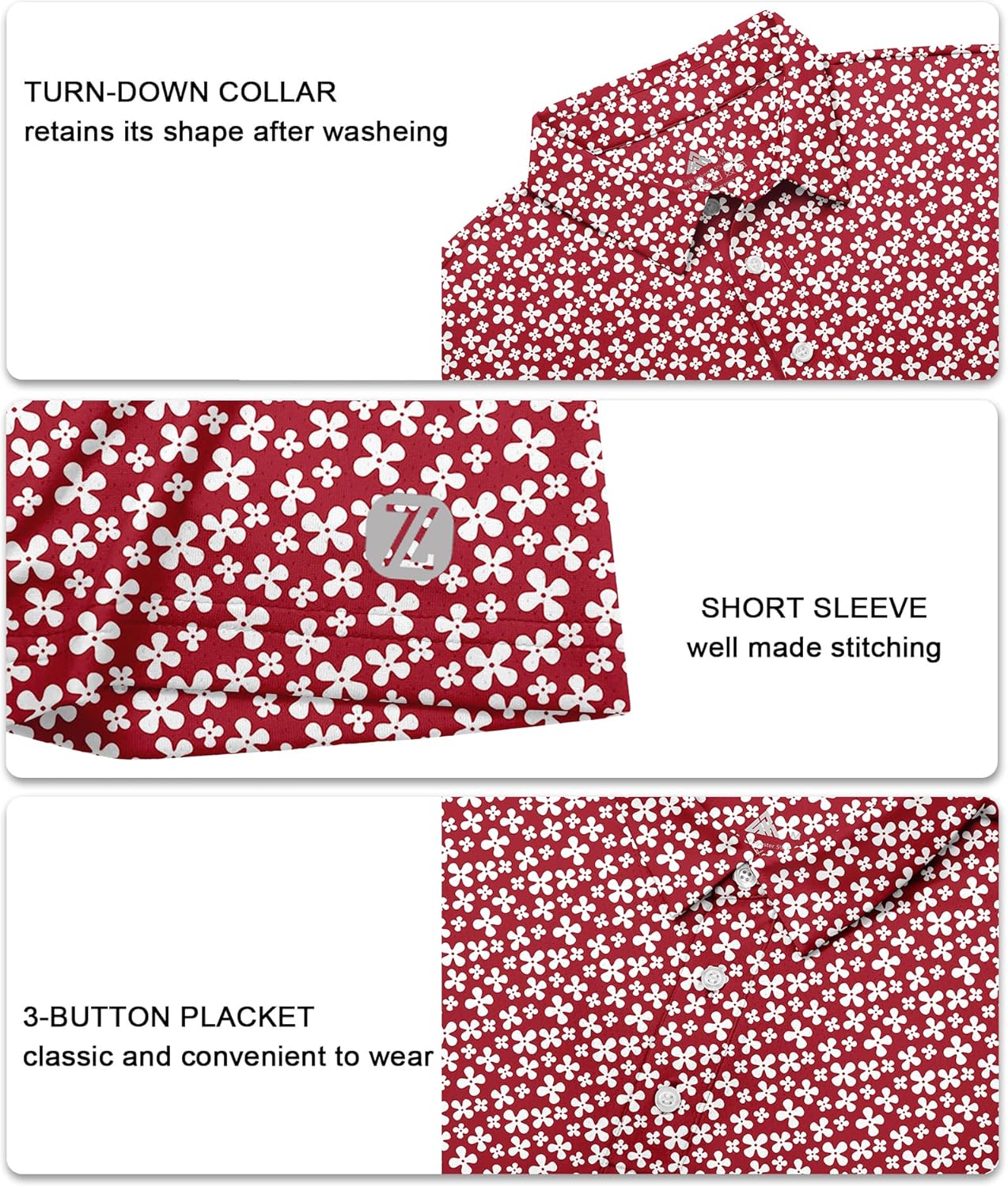 V VALANCH Mens Polo Shirts Short Sleeve Moisture Wicking Golf Tennis Polo Casual Shirts - Image 4