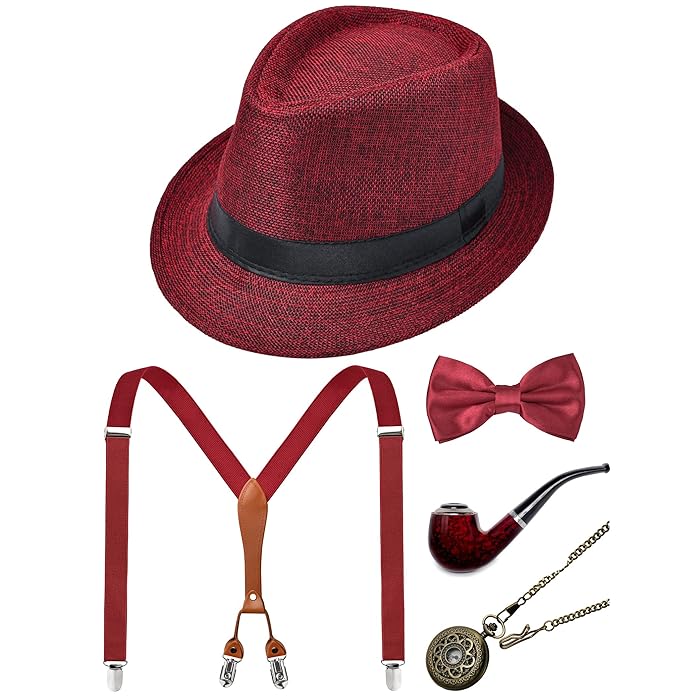 Buy 1920s Mens Costume Peaky Blinders Gatsby 1950s Fedora Hat