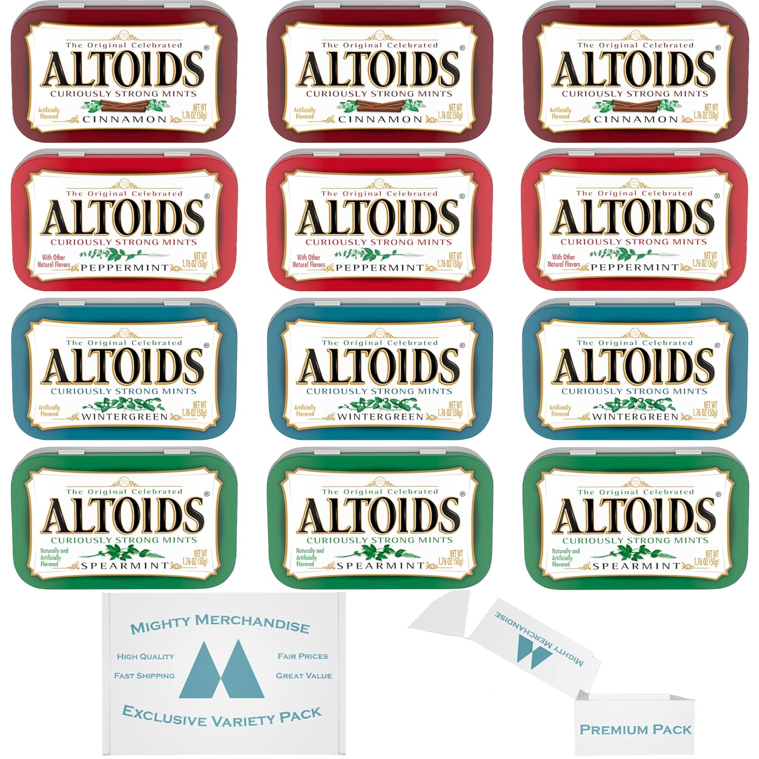 Altoids Variety Pack 12 Pack 1.76 Ounces Per Tin