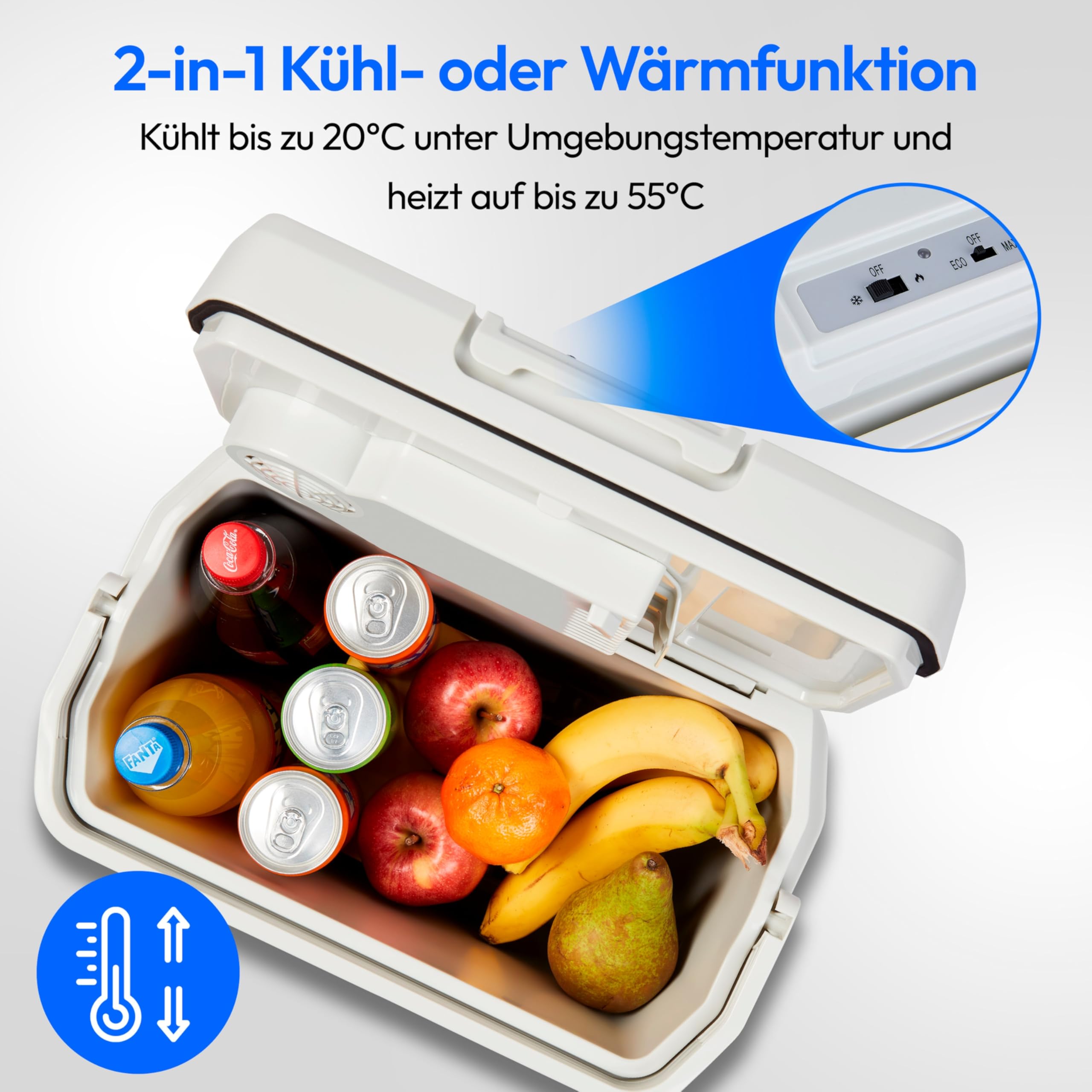 Medion Mobiele Koelbox Met Verwarmingsfunctie  Elektrisch, 2in1 Koelen Verwarmen 20c 55c 16 Liter Inhoud 57 Watt 12v Autoadapter Voor Auto 69019763457aa19f2b0660ae