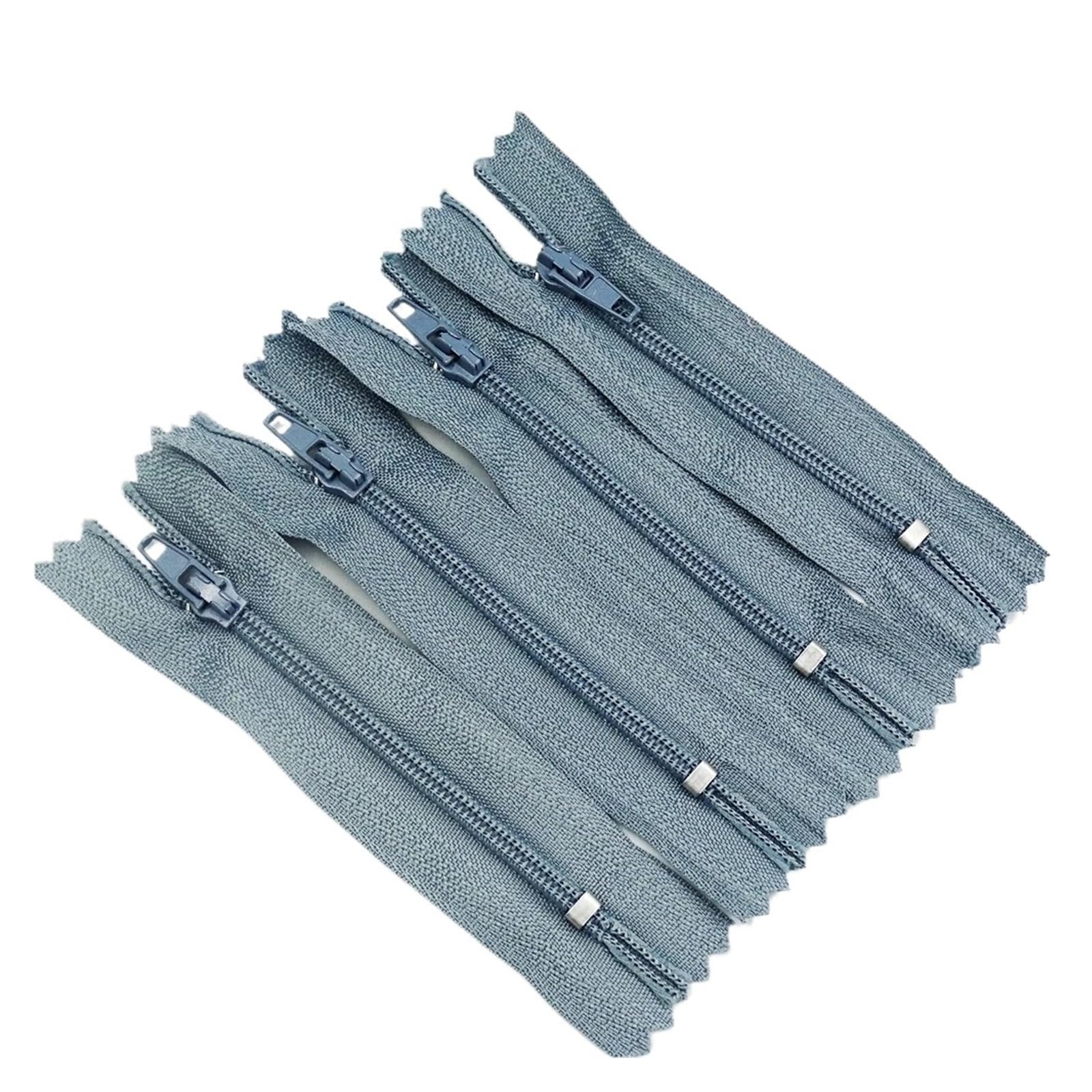 4 szt. 3 # zamknięty koniec nylonowe zamki błyskawiczne krawieckie rzemiosło krawieckie (3-40 cali) 7,5-100 cm (szary, 60 cm)