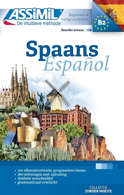 Portada de Spaans Zonder Moeite - Boek. Metodo de Aprendizaje de Español Par a Ha