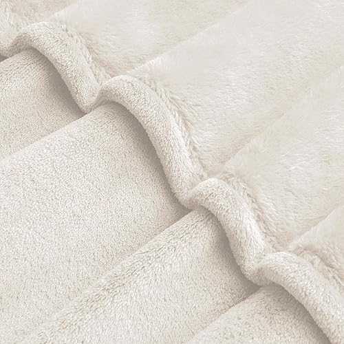Miniatura 106 de BEDELITE Fleece Blanket White Throw Blanket for Couch & Bed, Luxury Plush Cozy Fuzzy Blanket 50" x 60", Super Soft Warm Lightweight Throw Blanket