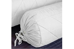 Saffron Quilted Bolster Pillow Cover: Enhancing Bedtime Comfort and Decor