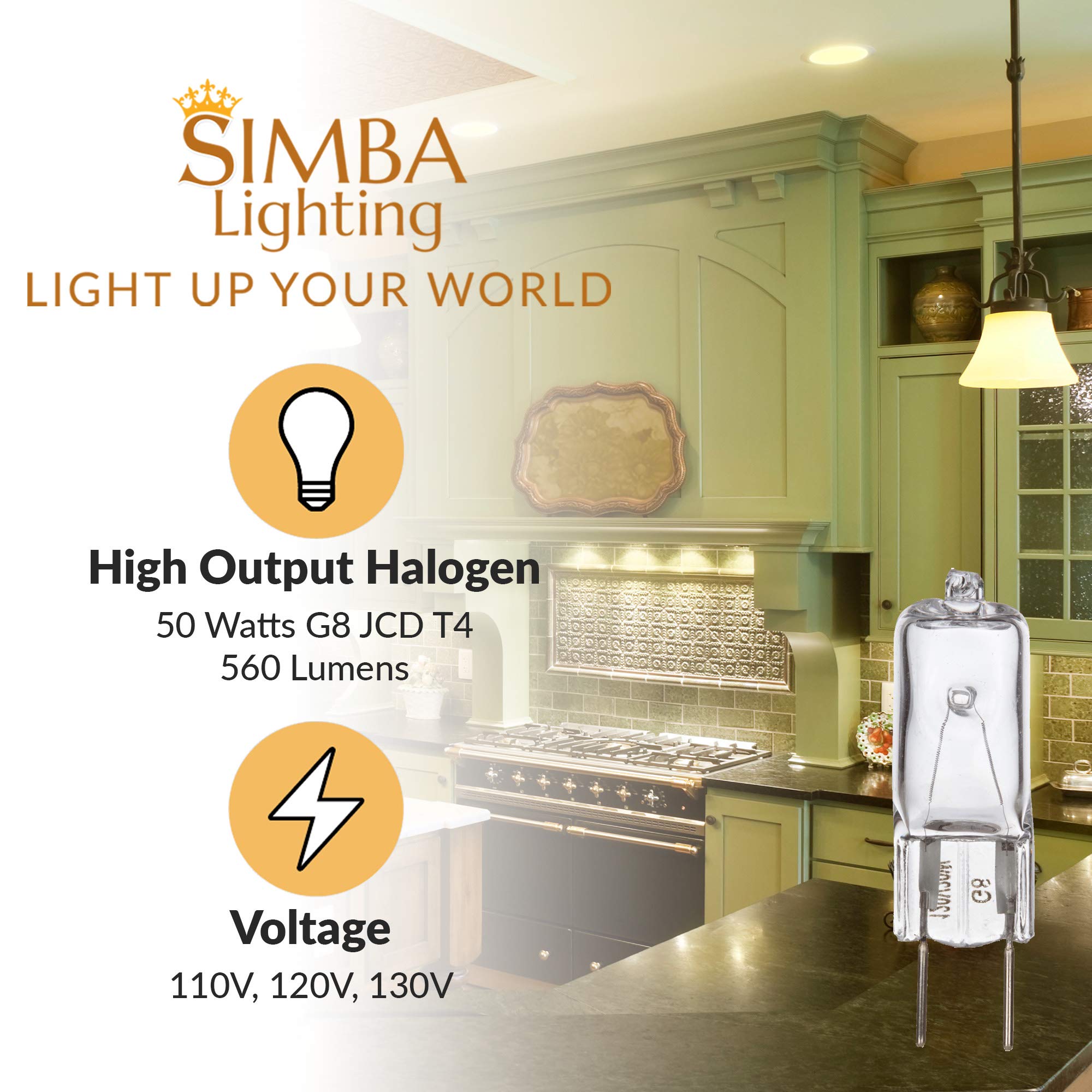Amazon | [10 Pack] Simba Lighting 120ボルトハロゲン電球 G8