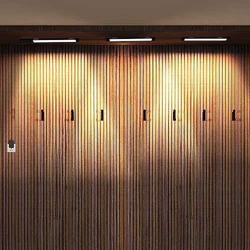 Miniatura 7 de LIT-PaTH Lámparas debajo del mostrador con sensor de onda manual, barra de luz de gabinete enchufable con adaptador de 24V, 12W, 960lm,