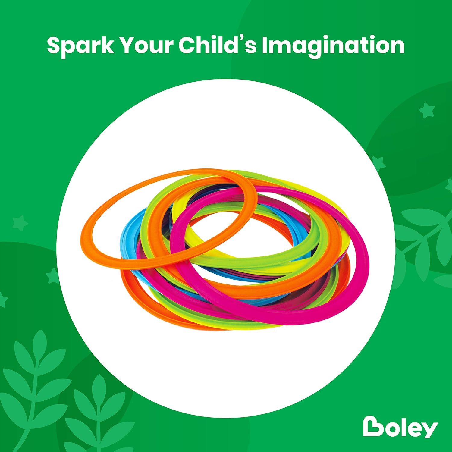 Boley Hopscotch Ring Set - 40 Pieces with 20 Colorful Hoops and 20 Connectors - Perfect for Outdoor Play, Backyard Games, Kids Activities, and Summer Fun - Safe, Durable, and Fun for Boys and Girls