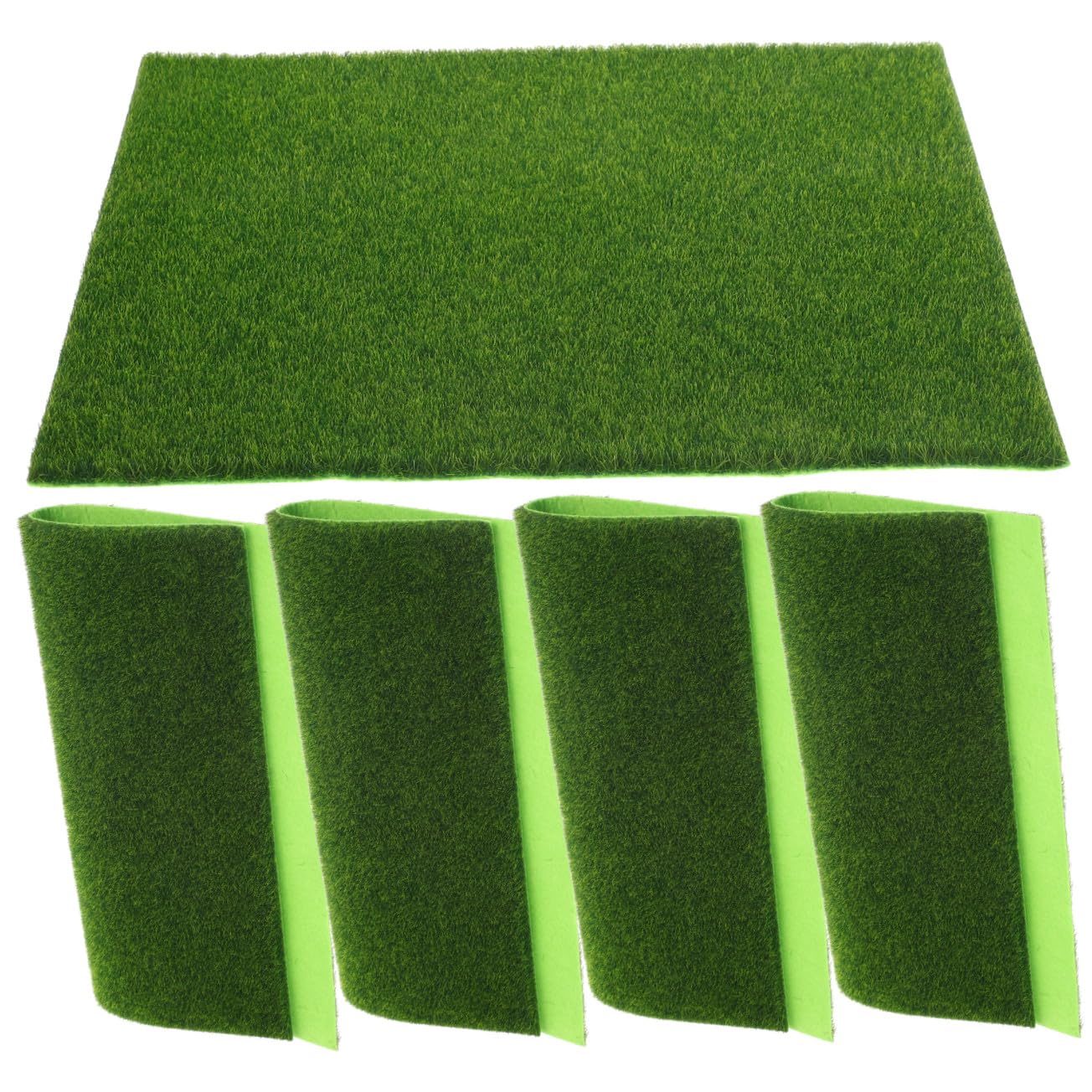 Tapis de pelouse en PVC : la solution réutilisable pour décorer un mini jardin sans terre