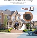 eMACROS 1/2 Mile Range Solar Wireless Driveway Alarm Outdoor Weather Resistant Motion Sensor & Detector-Security Alert System-Monitor & Protect Outside Property