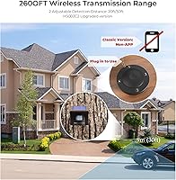 Vista 2 de eMACROS Sistema de alarma solar inalámbrico para entrada (rango de 1/2 milla, 1 receptor y 4 sensores solares) - Detector de movimiento exterior