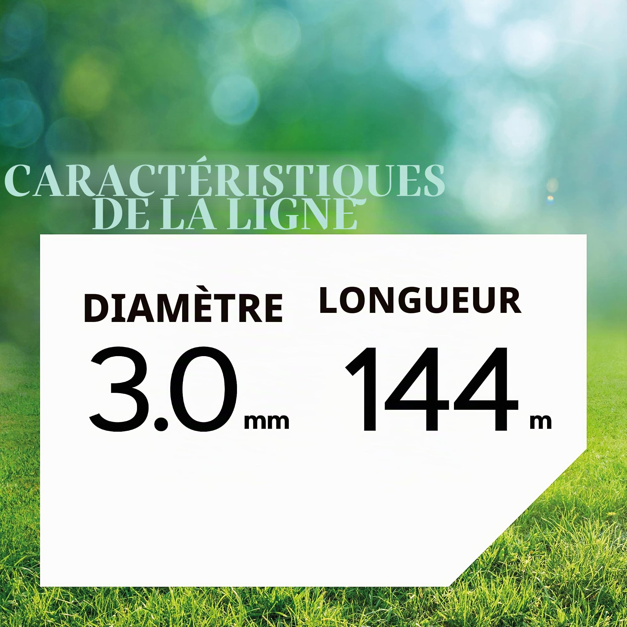 Fil de débroussailleuse Oregon Jaune Carré 3mm, Coupe herbes hautes, mauvaises herbes, végétation dense, Fil nylon haute résistance, compatible avec modèles standards, 3.0mm x 144m (69-421-Y)