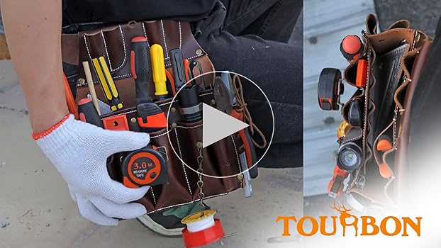 ☘️TOURBON 腰袋 3段 作業用 ウエストバッグ 電工 工具入れ ポケット TOURBON 腰袋 3段 作業用 ウエストバッグ 電工 工具入れ 多数
