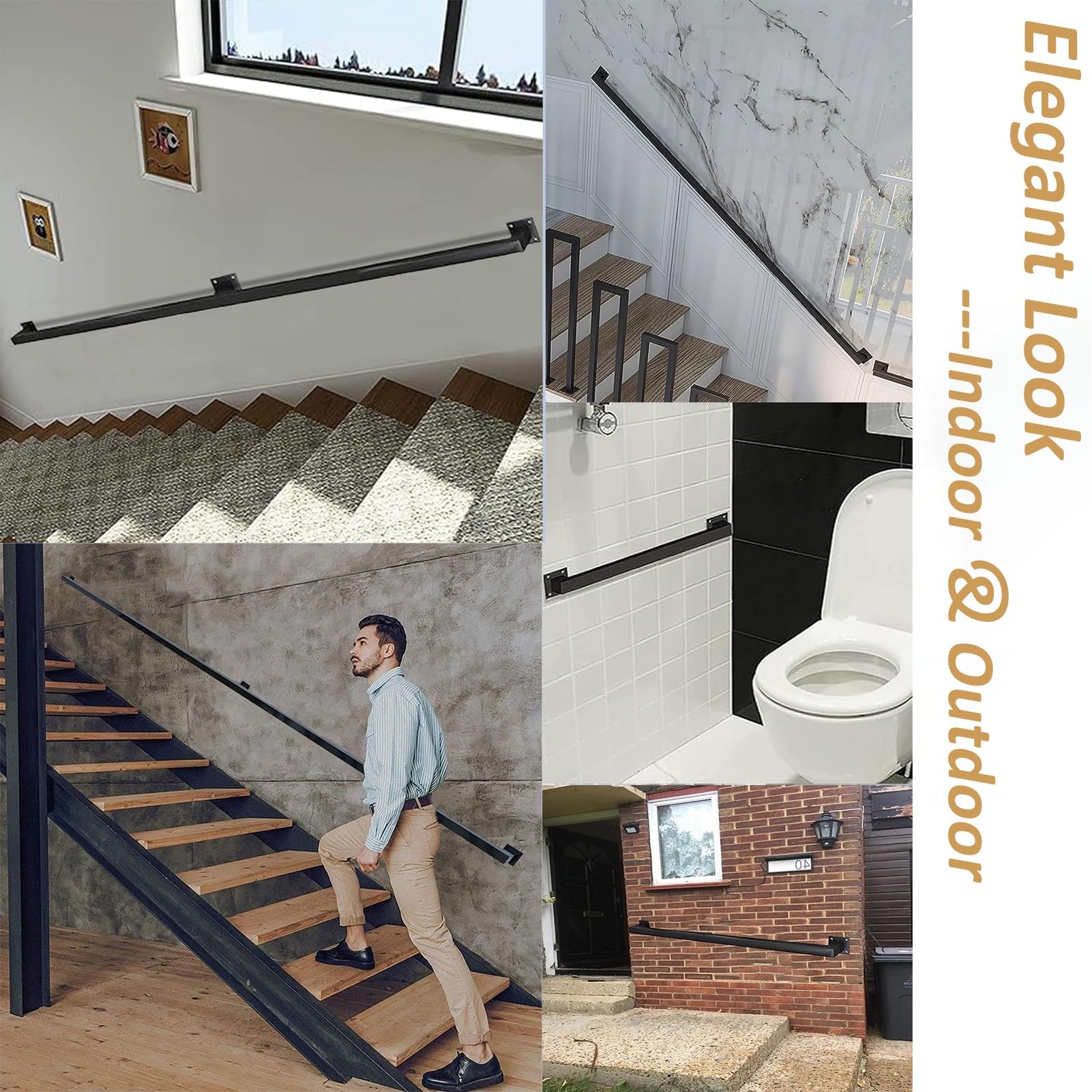 Main Courante D'escalier Moderne De 1, 2, 3, 4, 5, 6 Mètres, Pour