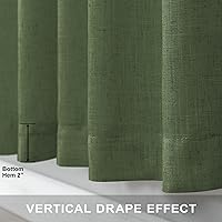 Vista 96 de Orange Linen Curtains 72 Inch Length for Living Room 2 Panels Set Back Tab Loop Pocket Semi Sheer Copper Brown Burnt Orange Curtains for Bedroom