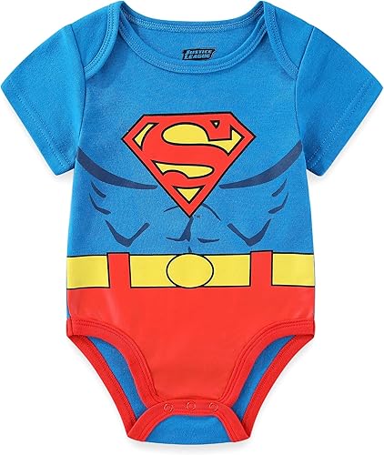 Miniatura 2 de WARNER BROS Justice League Batman, Superman, Flash, Aquaman and Green Lantern Baby Boys 5 Pack Creepers for Infants