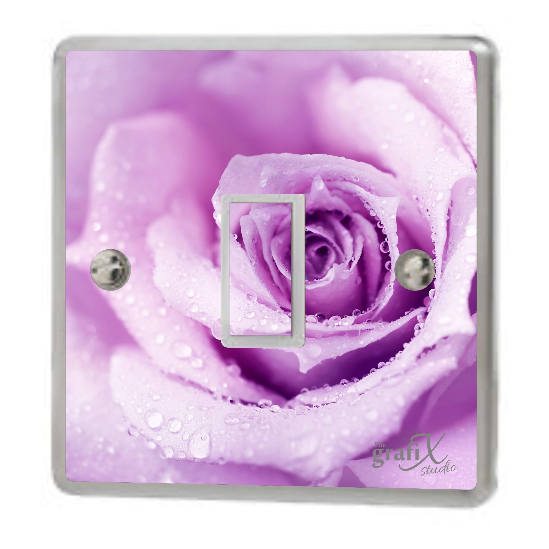 The Grafix Studio Design 1 Roses Flowers Light Switch & Double Sticker Vinyl/Skin Cover Sw106