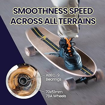Amazon.com : Abrazo 33x9.5 Pro Cruiser Skateboard for Kids Teens