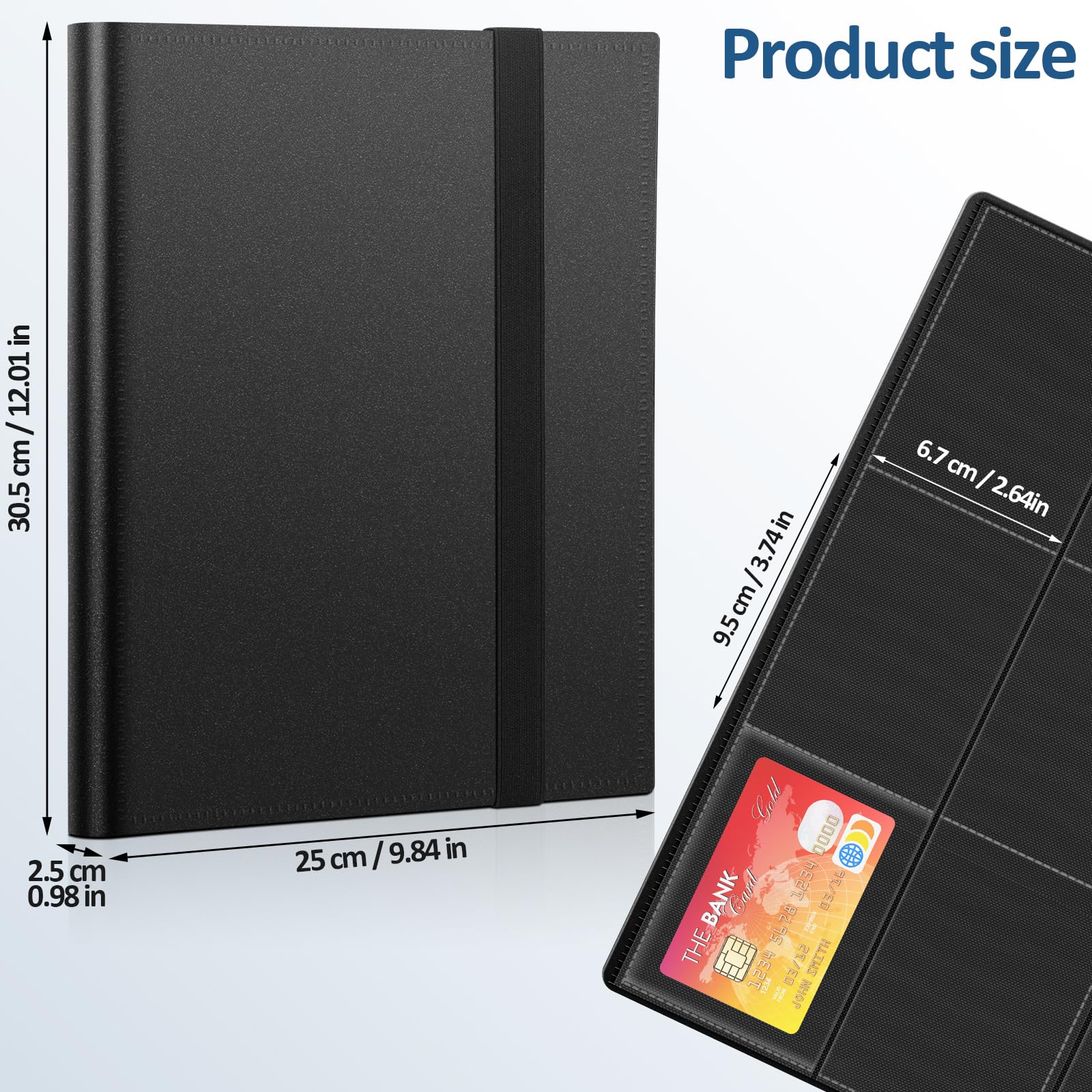 Marca: VYYTYYA VYYTYYA Archivador Cartas, 24 Hojas 432 Bolsillos, Álbum Cartas con Carga Lateral, Card Binder Doble Cara para Pokémon, Yu-Gi-Oh, MTG, Cartas de Juego (negro) in use