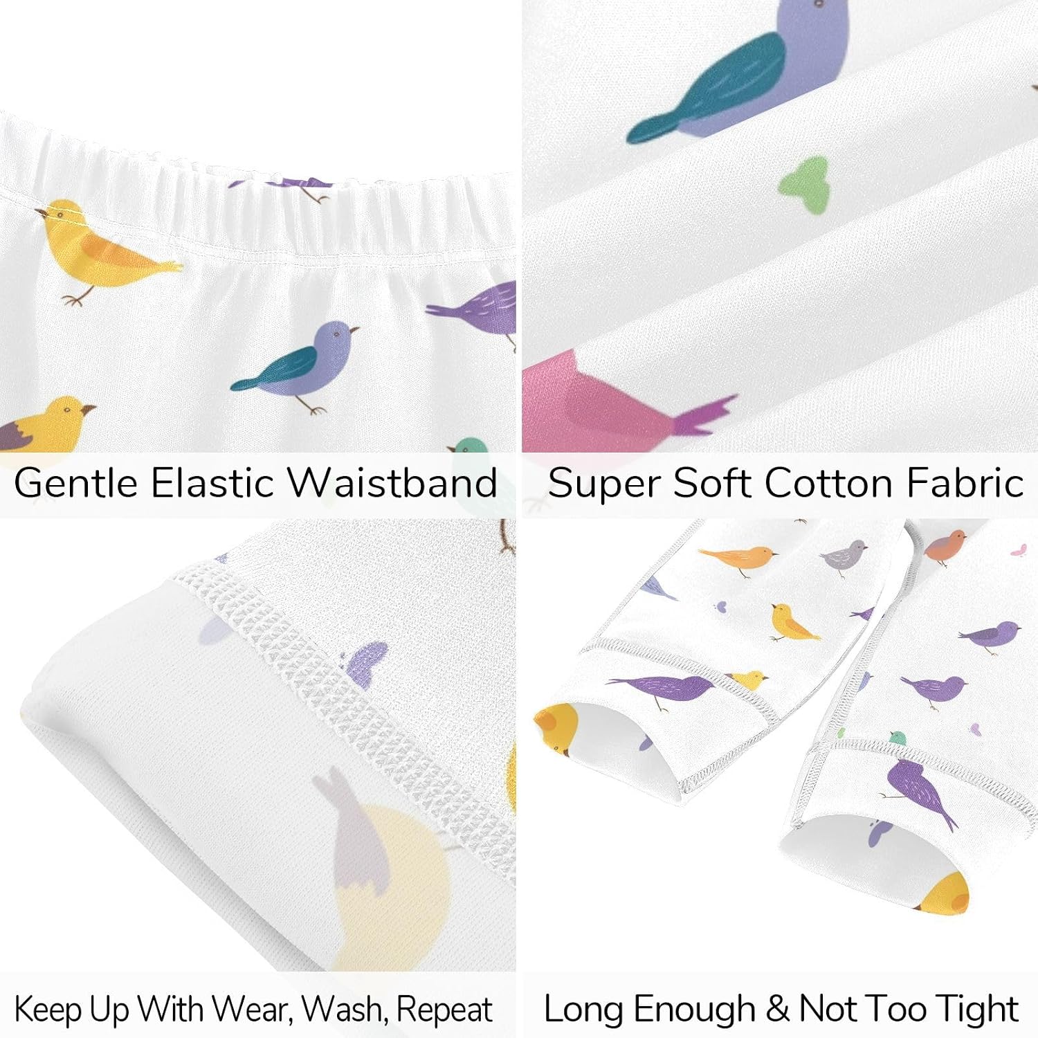 vvfelixl Baby Clothes Colorful Birds Baby Bodysuits Set Unisex Short Sleeve Babys Pants Sets 0-3M