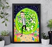 Generic Personalized Rick and M Portrait, Personalized Family Portrait, GiftIdeas for Families Couples and Friends, A4