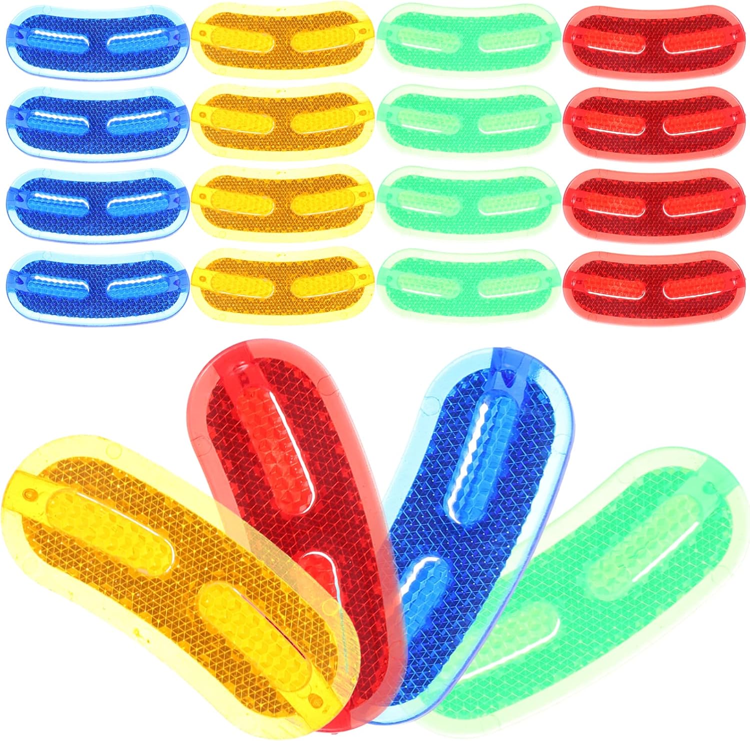 BESPORTBLE 20pcs Professional Bike Reflectors Tire Reflectors for Bicycles Blue Lights