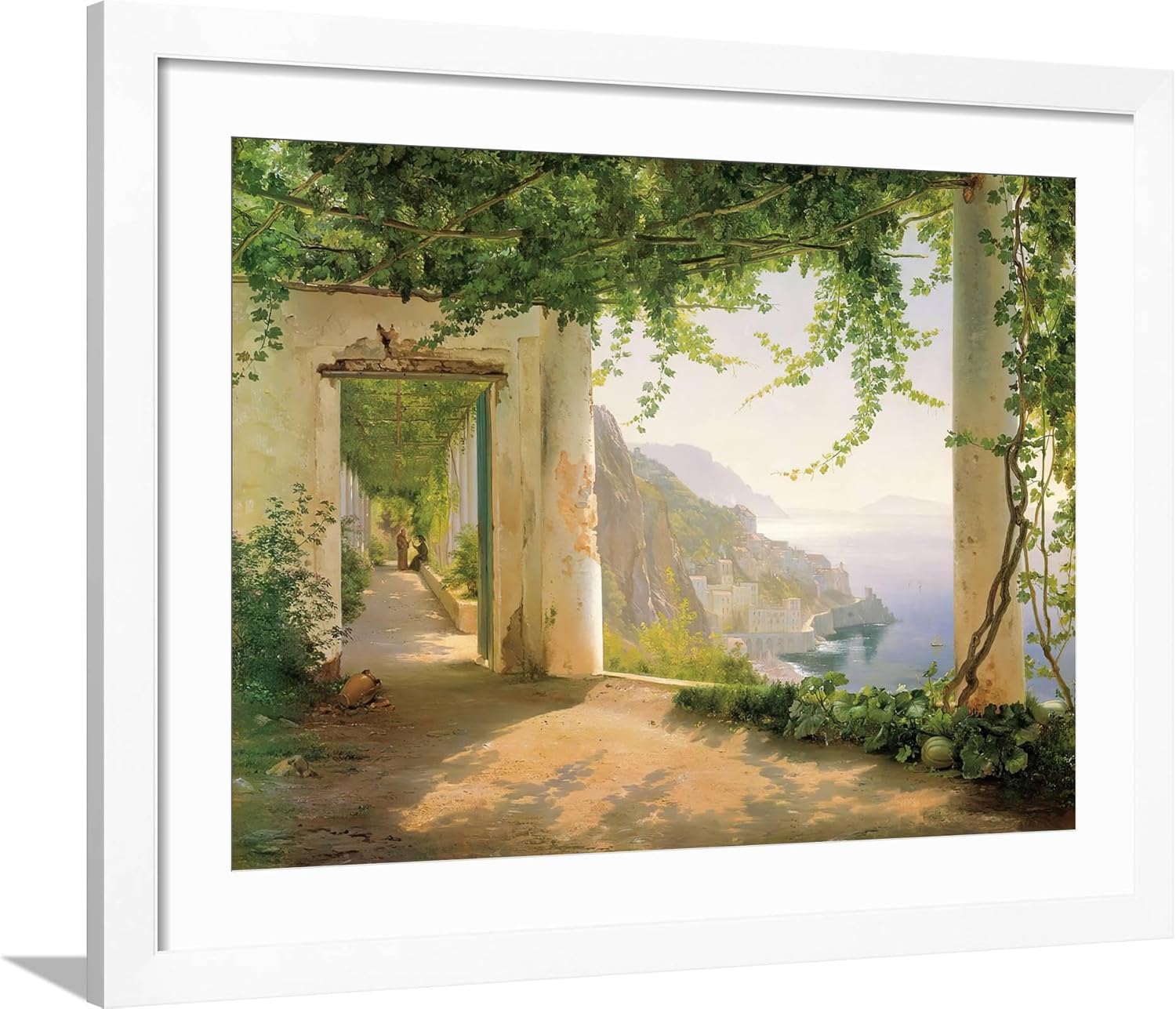 ART.COM Wall Art Print View to the Amalfi Coast by Carl Frederic Aagaard, 24x18