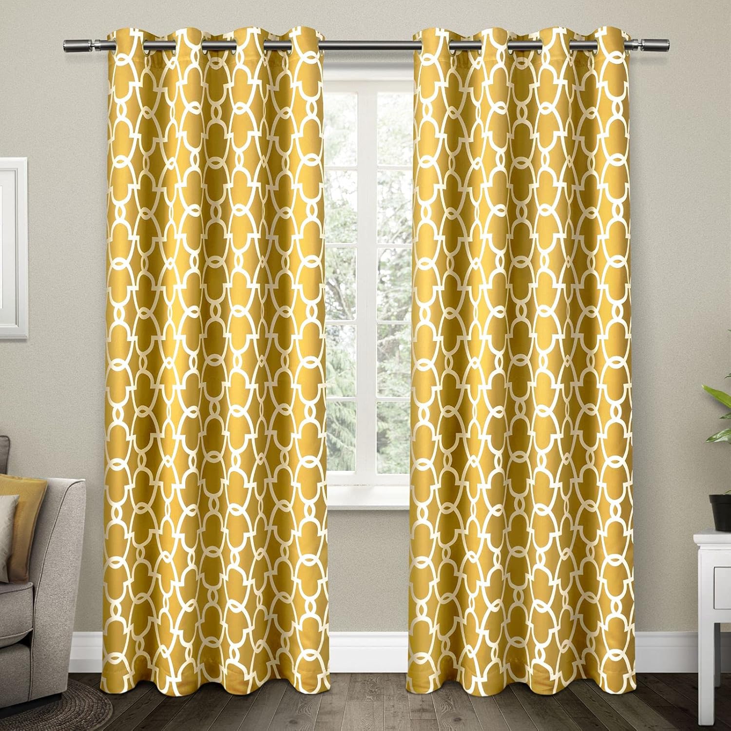 Get Discount Offer Exclusive Home Curtains Gates Sateen Blackout Thermal Window Curtain Panel Pair with Grommet Top, 52x84, Sundress Yellow 2 Piece
