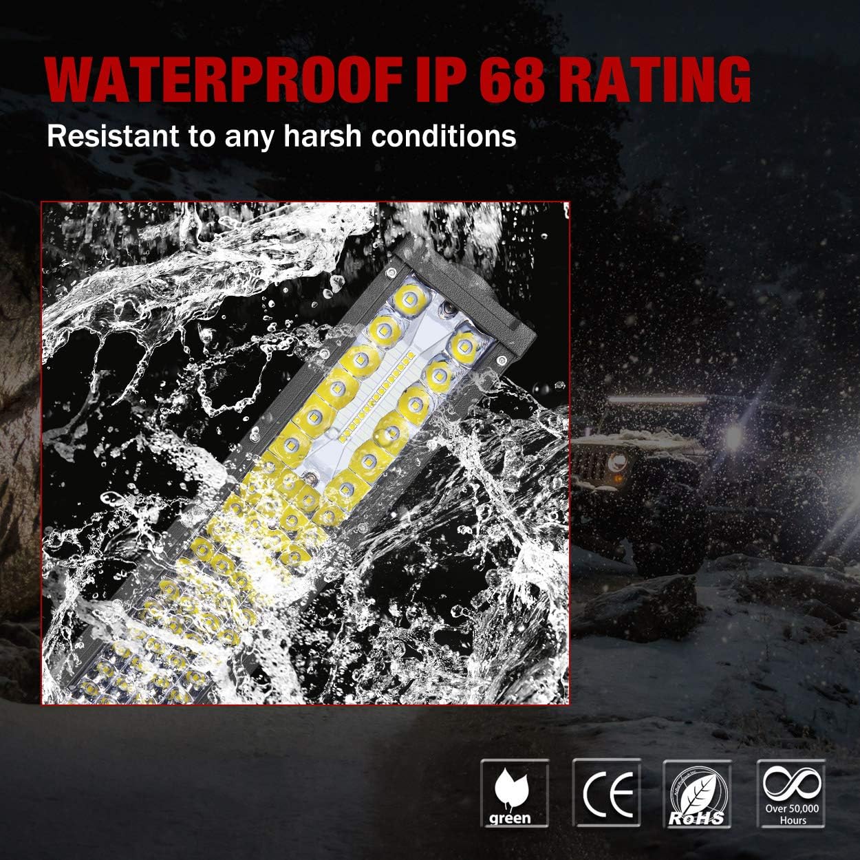 Curved LED Light Bar, SWATOW 4x4 54'' 400W Curved LED Work Light Spot Flood Combo Off Road Driving Light Fog Lights for Truck : Automotive