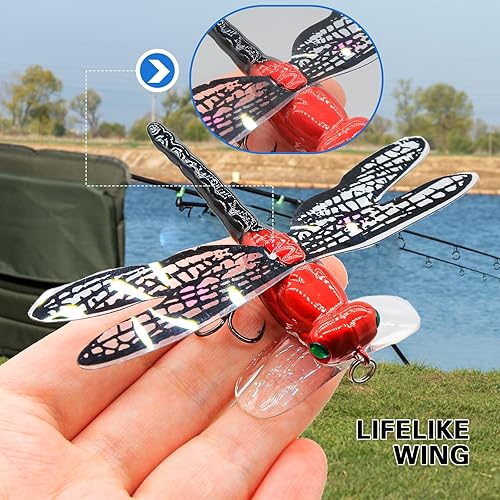 Miniatura 4 de Señuelos de pesca, juego de cebo de pesca, señuelos de pesca Topwater, señuelos de pesca de simulación con ganchos para herramientas de pesca al